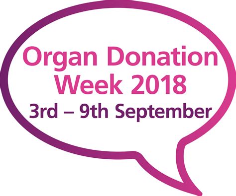 Save The Date Organ Donation Week 2018 Nhs Organ Donation Register