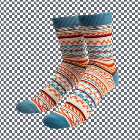 Premium PSD A Pair Of Sock On Transparent Background