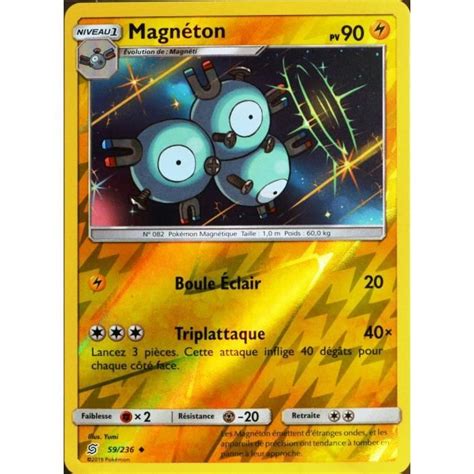 Carte Pokémon 59 236 Magnéton Reverse Sl11 Soleil Et Lune