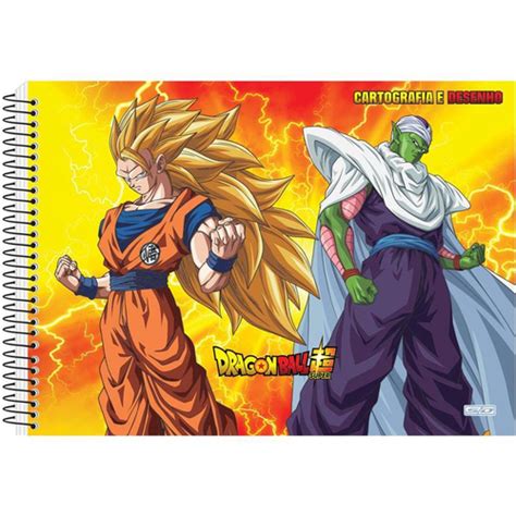 Caderno Desenho Dragon Ball Capa Dura Grande 60 Folhas em Promoção na