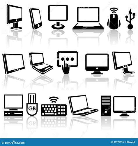 Computer Vector Icons Set Eps 10 Royalty Free Stock Image Image