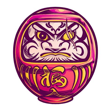 Daruma Doll With Horrible Expression 25275201 Vector Art At Vecteezy