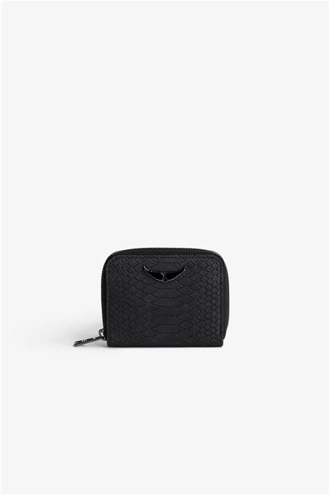 Porte Monnaie Mini Zv Portefeuille Noir Femme Zadig Voltaire