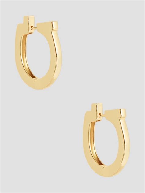 Gold Tone G Hoop Earrings Guess