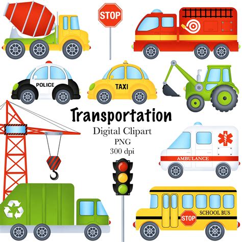 Transportation Clipart Transport Clipart Special Transport - Etsy