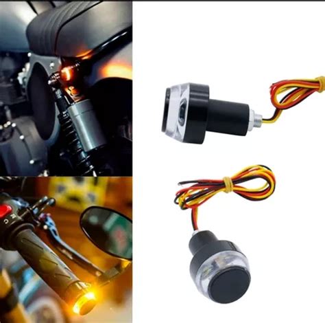 Balancines Led Para Manillar De Motos Y Scooter 22mm Ambar Cuotas Sin