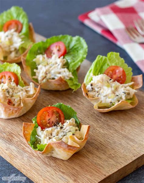 Chicken Salad Wonton Cups Are An Easy Appetizer