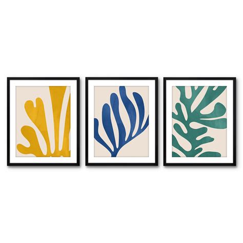 Americanflat 3 Piece 8x10 Matted Framed Print Set Matisse By Pop