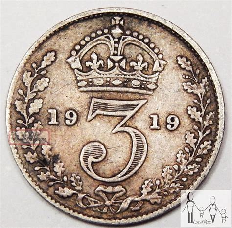 Great Britain Very Good Vg Three Pence Silver Asw C