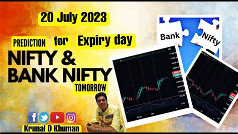 20 July 2023 Prediction For EXPIRY Day NIFTY BANKNIFTY Nifty