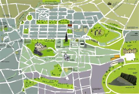 Visitar Edimburgo en 2 días: mapa de la Old Town y la New Town ...