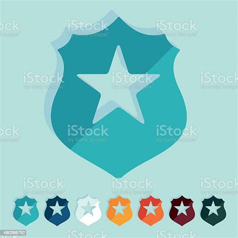 Flat Design Police Badge Stock Illustration Download Image Now