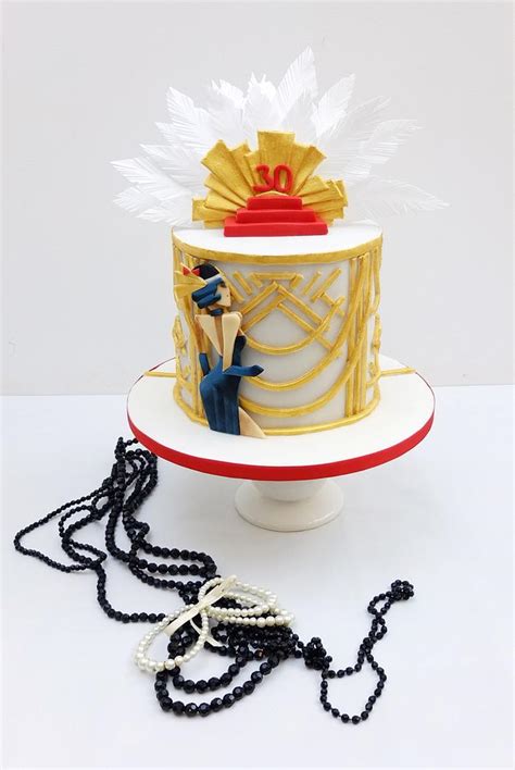 Art Deco Birthday Cake Decorated Cake By Sweet Cakesdecor