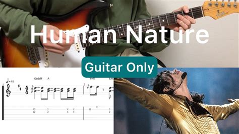 Michael Jackson Human Nature Guitar Onlyguitar Cover With Tabs And Chords Youtube