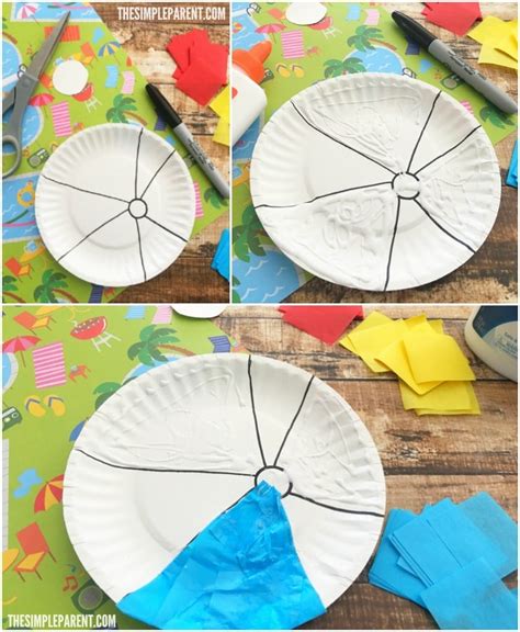 Make A Beach Ball Paper Plate Craft This Summer The Simple Parent