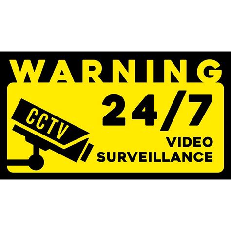 CCTV SIGNAGE Acrylic 5x9 Inches 3mm Thick Outside Camera Signage