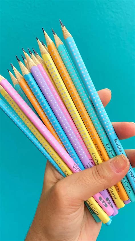 Lápis Faber Castell Coisas de papelaria Materiais escolares bonitos