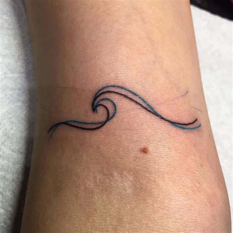 Wave Minimal Ocean Tattoo Niamhcoughlantattoo Small Wave Tattoo Wave