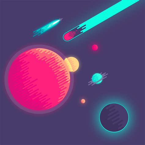 Planets in Space Minimal Wallpapers | HD Wallpapers | ID #21723