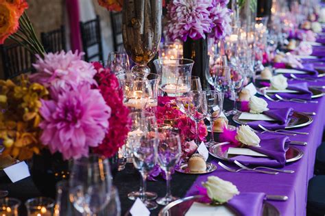 Purple Wedding Table Decorations | Shelly Lighting