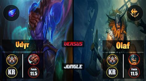 Challenger UDYR Phase Rush Jungle VS OLAF Challenger KR Patch 11