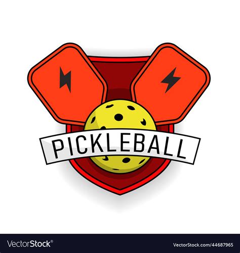 Pickleball Symbol New Indoor Or Outdoor Racket Vector Image