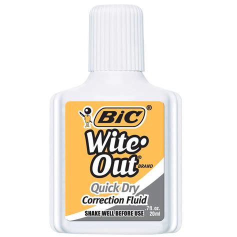 Bic Wite Out Plus Quick Dry Correction Fluid Ml Winc