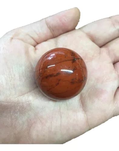 Esfera Jaspe Rojo Cm Amuleto Protector Piedra Natural