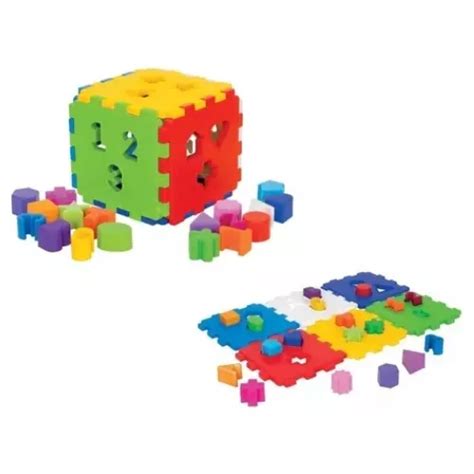 Brinquedo Educativo Didático Cubo De Montar Infantil Parcelamento