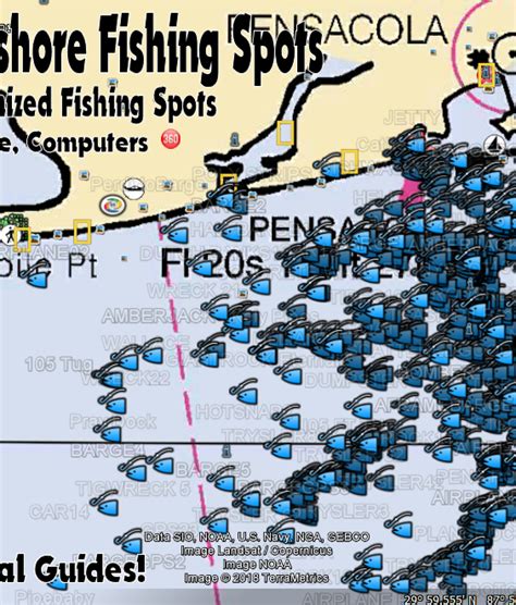 Pensacola Offshore Fishing Spots Florida Fishing Maps And Gps Fishing