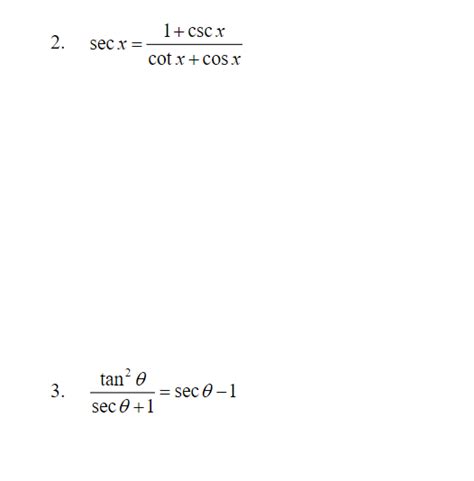 Solved Prove Each Identity By Transforming One Side Into The Chegg