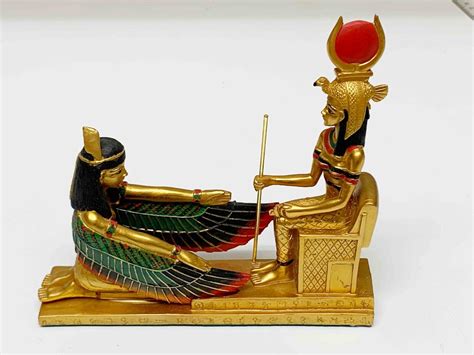 Goddess Maat And Goddess Hathor Figurine Ebay