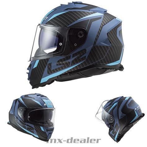 LS2 FF 800 Storm Racer Blau Schwarz Motorrad Helm Integralhelm