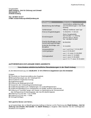 Ausfüllbar Online Stadt Amberg Amt fr Ordnung und Umwelt Fax Email