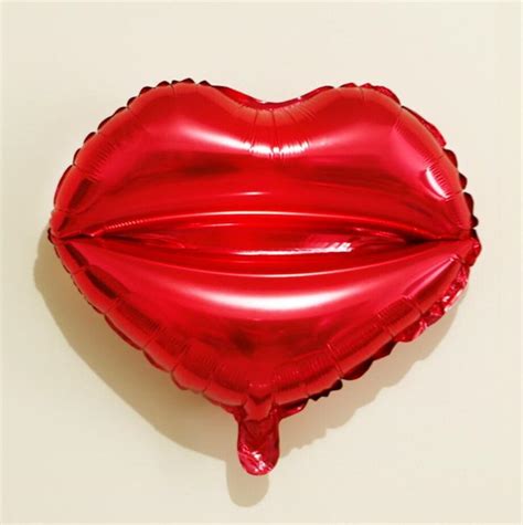 Red Lips Shaped Foil Balloon Party My Malaysia Online Party Pack Shop