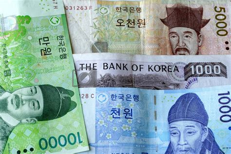 korean won currency  sacatani vectors illustrations  unlimited