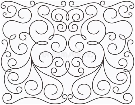 Vector Swirly Symmetric Design Stock Vector - Illustration of drawing, curl: 24114875