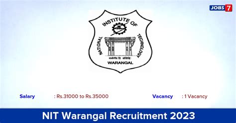 Nit Warangal Recruitment 2023 Apply Online For Jrf Jobs