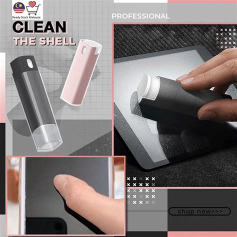 In Phone Screen Cleaner Spray Dust Removal Microfiber Cloth Set