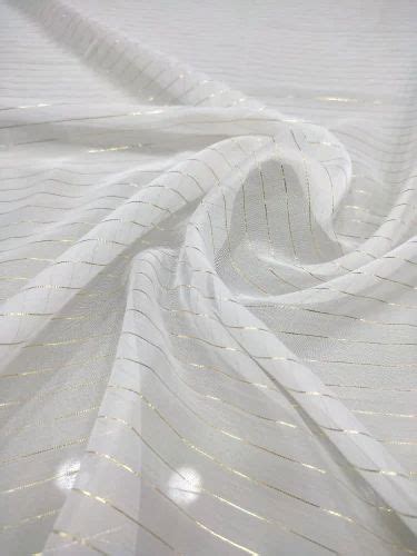 Polyester Silver Chiffon Gold Zari At Rs Kg In Surat Id