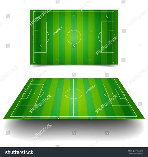 Detailed Illustration Soccer Field Different Perspectives