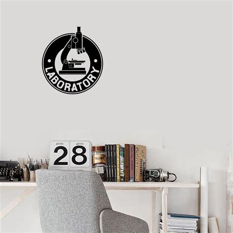 Vinyl Decal Decor Laboratory Microscope Science Office Wall Sticker ...