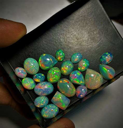 Opal Cabochons Lot AAA Top Grade Natural Opal Cabochons Ethiopian