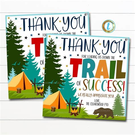 Thank You For Leading Us Down The Trail Of Success Camp Theme Teacher