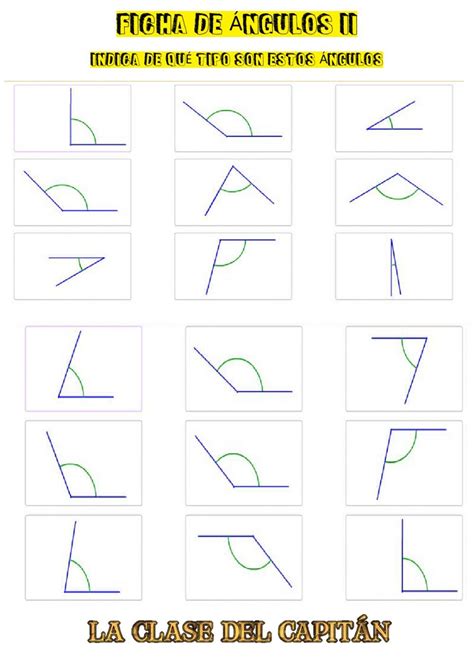 Ejercicio De Tipos De ángulos 2 Tipos De Angulos Cuadro De Texto