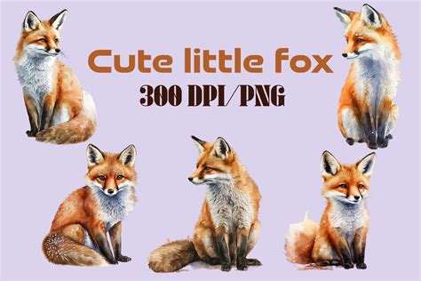 Cute Watercolor Fox Clipart Graphic by Creativbylisova · Creative Fabrica