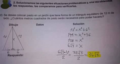 Ayuda Por Favor Es Para Mañana Es Problema De Teorema De Pitágoras