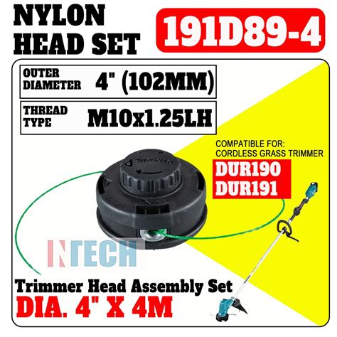 Makita 191d89 4 Nylon Head Set Cw Trimmer Line For Makita Dur190 Dur191 18v Grass Trimmer