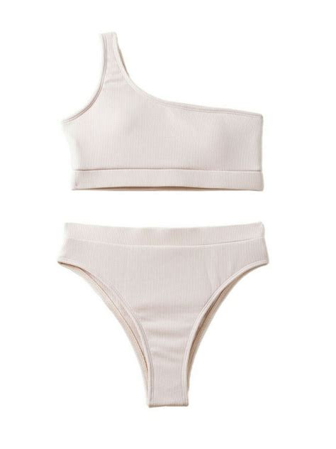 Olympic Stores 020263 Set Bikini Με Έναν Ώμο Ψηλόμεσο Μπεζ Skroutz gr