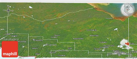 Satellite Panoramic Map of Cochrane